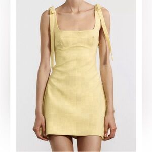 Zara GINGHAM BOW DRESS